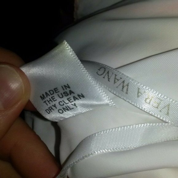 painted Vera Wang silk Wedding dress gown pink ivory white blush 2 4 6 8 purple - Picture 9 of 16